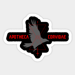 CORVIDAE Logo (Red) Sticker